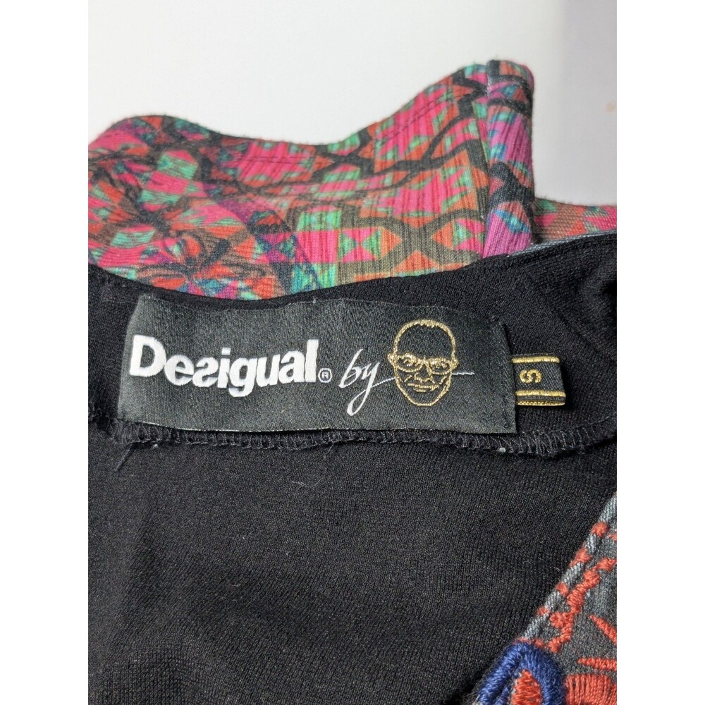 Desigual Tenfort Ponte Bohemian Dress Womens Multicolor Boho Grunge MiniSmall - Picture 16 of 16